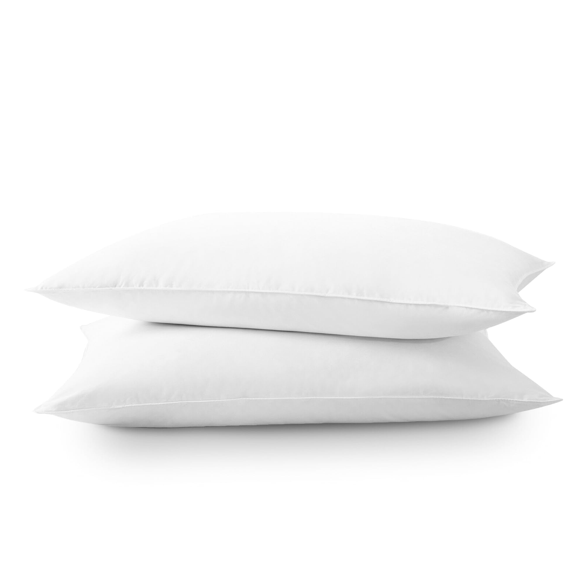 Fzzor Soft Flat Thin Comfy Pillows King Size Set Of 2,Premium Soft Support Bed Pillows For Sleeping,Down Alternative Breathable